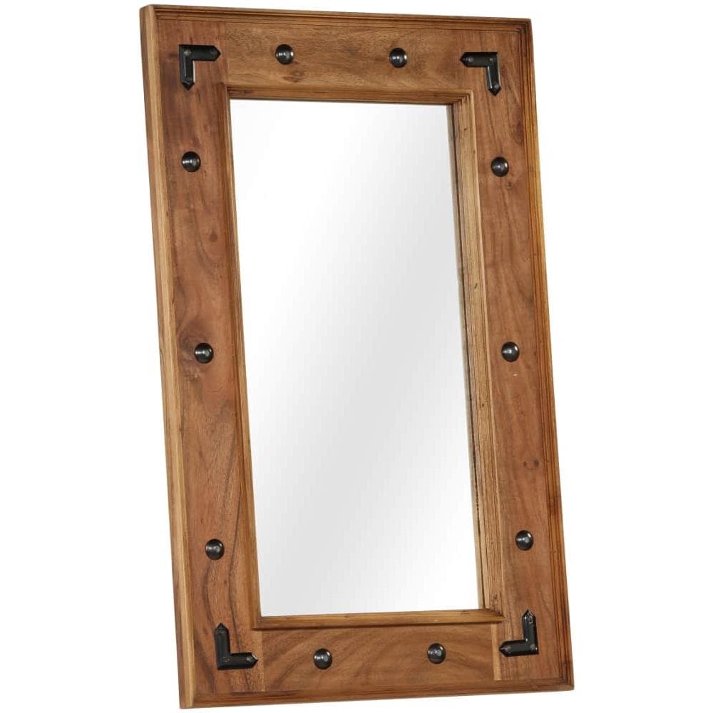 Specchio In Legno Massello Di Acacia 50x80 Cm - Foto 1