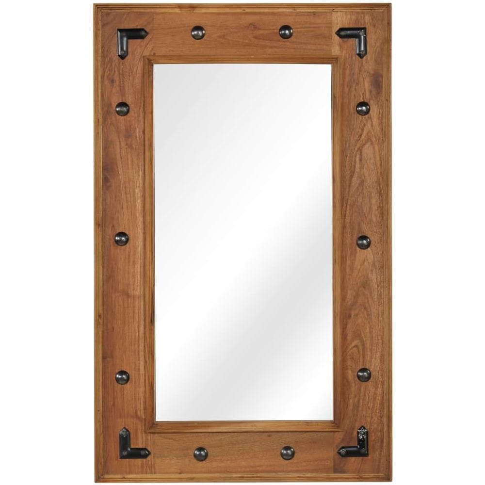 Specchio In Legno Massello Di Acacia 50x80 Cm - Foto 2