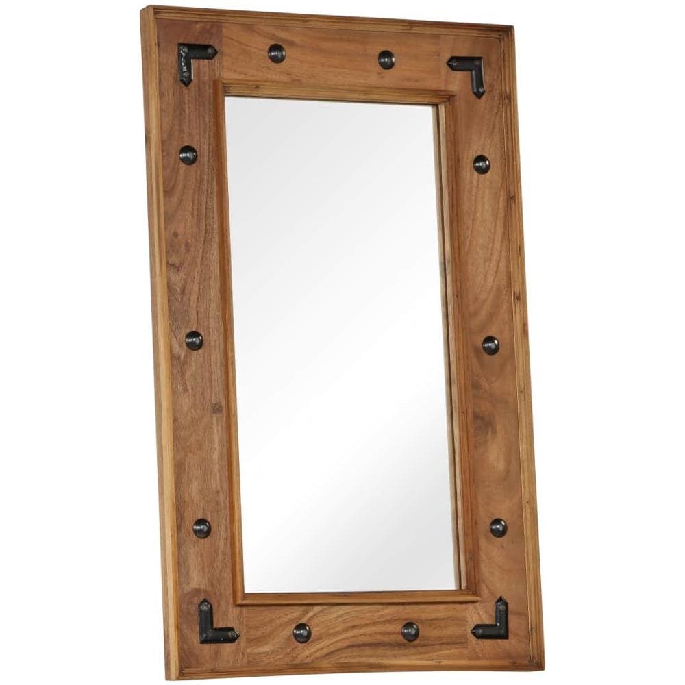 Specchio In Legno Massello Di Acacia 50x80 Cm - Foto 7