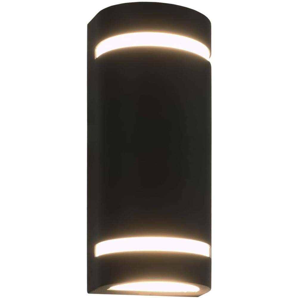 Lampade Da Parete Da Esterno 2 Pz 35 W Nere Semicircolari - Foto 2