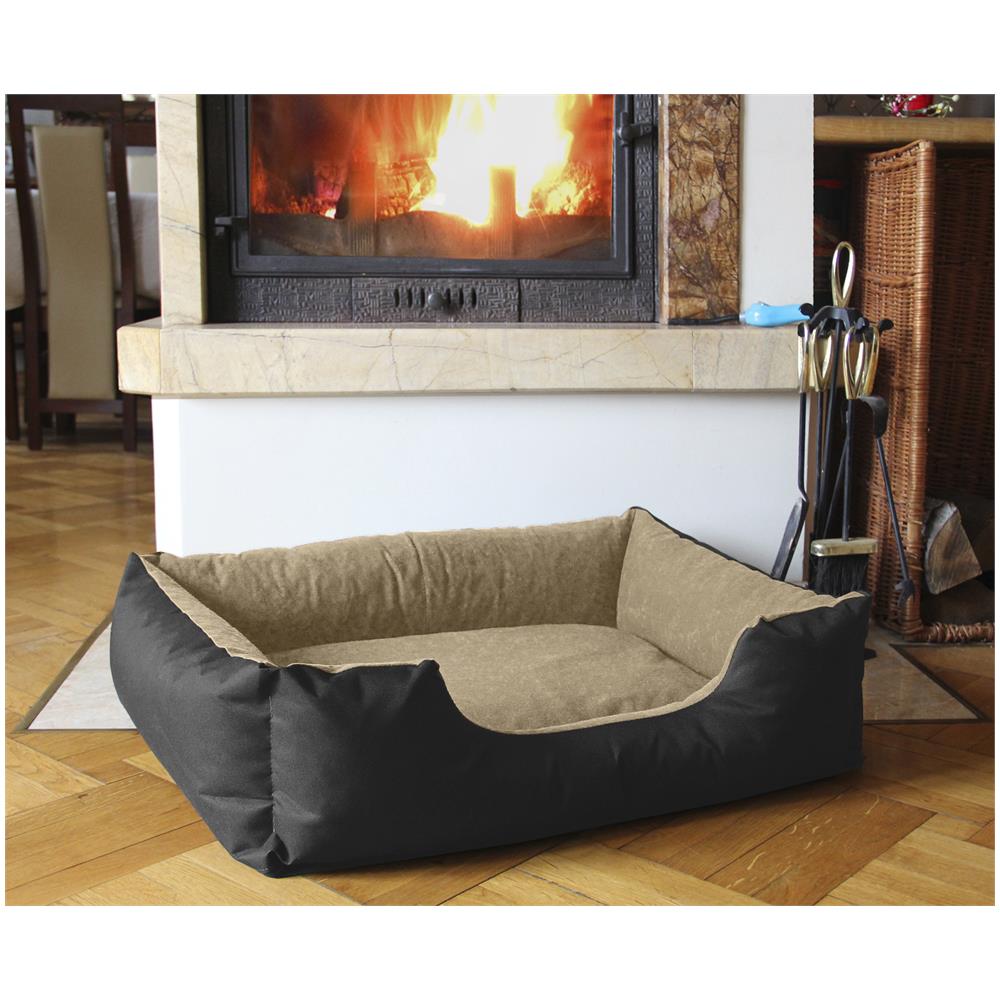 Lupi Letto Per Cane / gatto Cuccia Cuscino Per Cane, Divano Per Cane, Cestino Per Cane, Nero / beige S - Foto 3