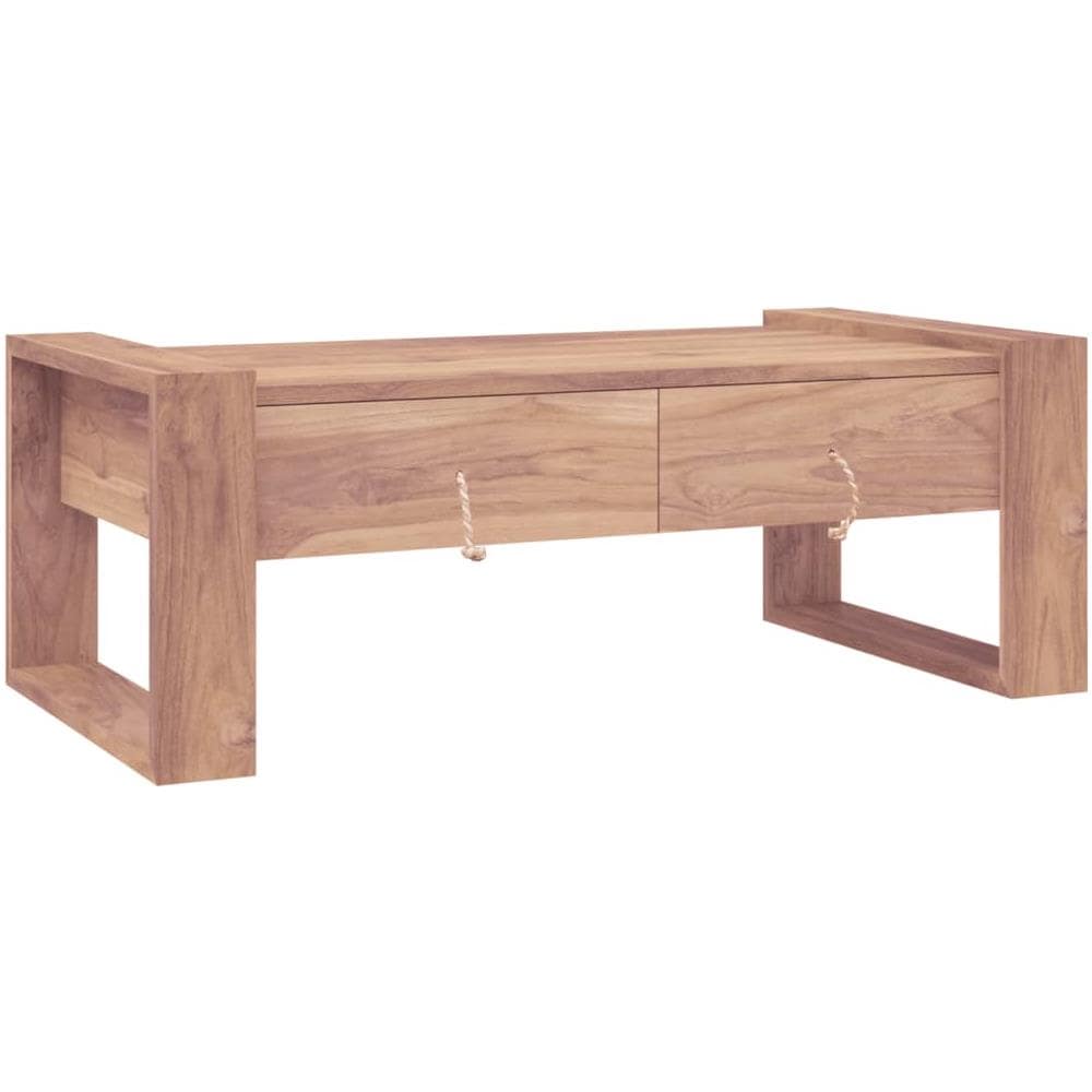 Tavolino Da Caffè 110x60x40 Cm In Legno Massello Di Teak - Foto 1