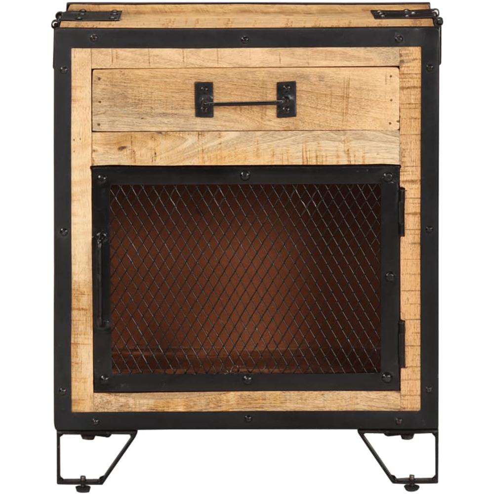 Comodino 43x30x51 In Legno Massello Di Mango Grezzo - Foto 2