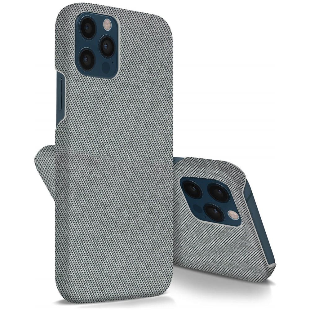 Cover Iphone 12 / 12 Pro Rivestimento Tessuto Lavabile Bumper Silicone Antracite - Foto 5