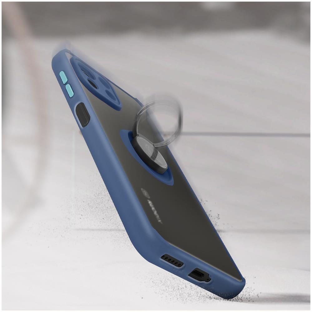 Cover Xiaomi Mi 11 Lite / mi 11 Lite 5g Bi-materia Anello Metallico Supporto Blu - Foto 2