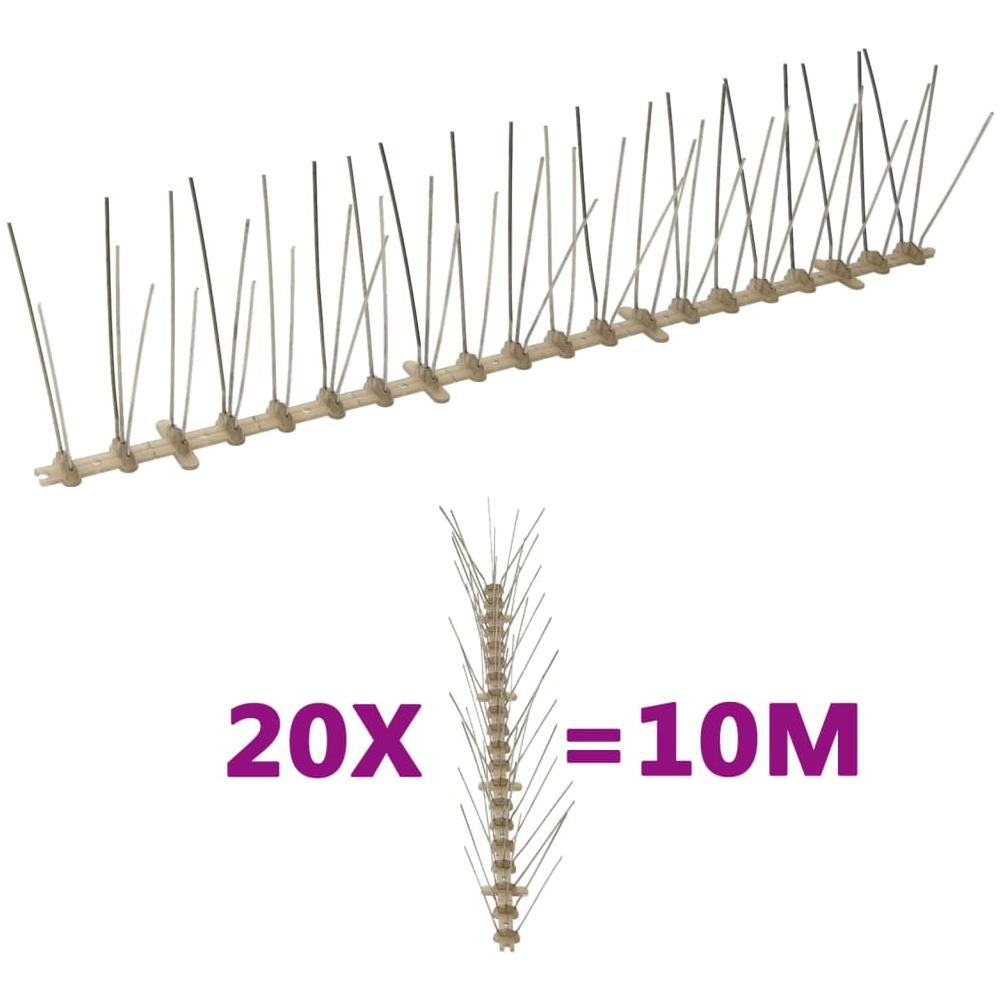 Set Dissuasori per Uccelli e Piccioni 20 pz 5 File 10 m - Foto 1
