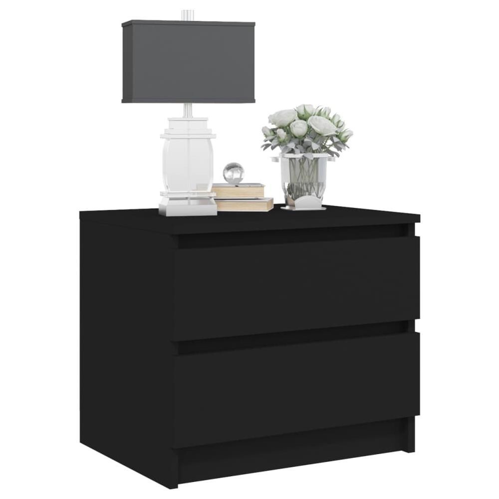 Comodini 2 pz Neri 50x39x43,5 cm in Legno Multistrato - Foto 4