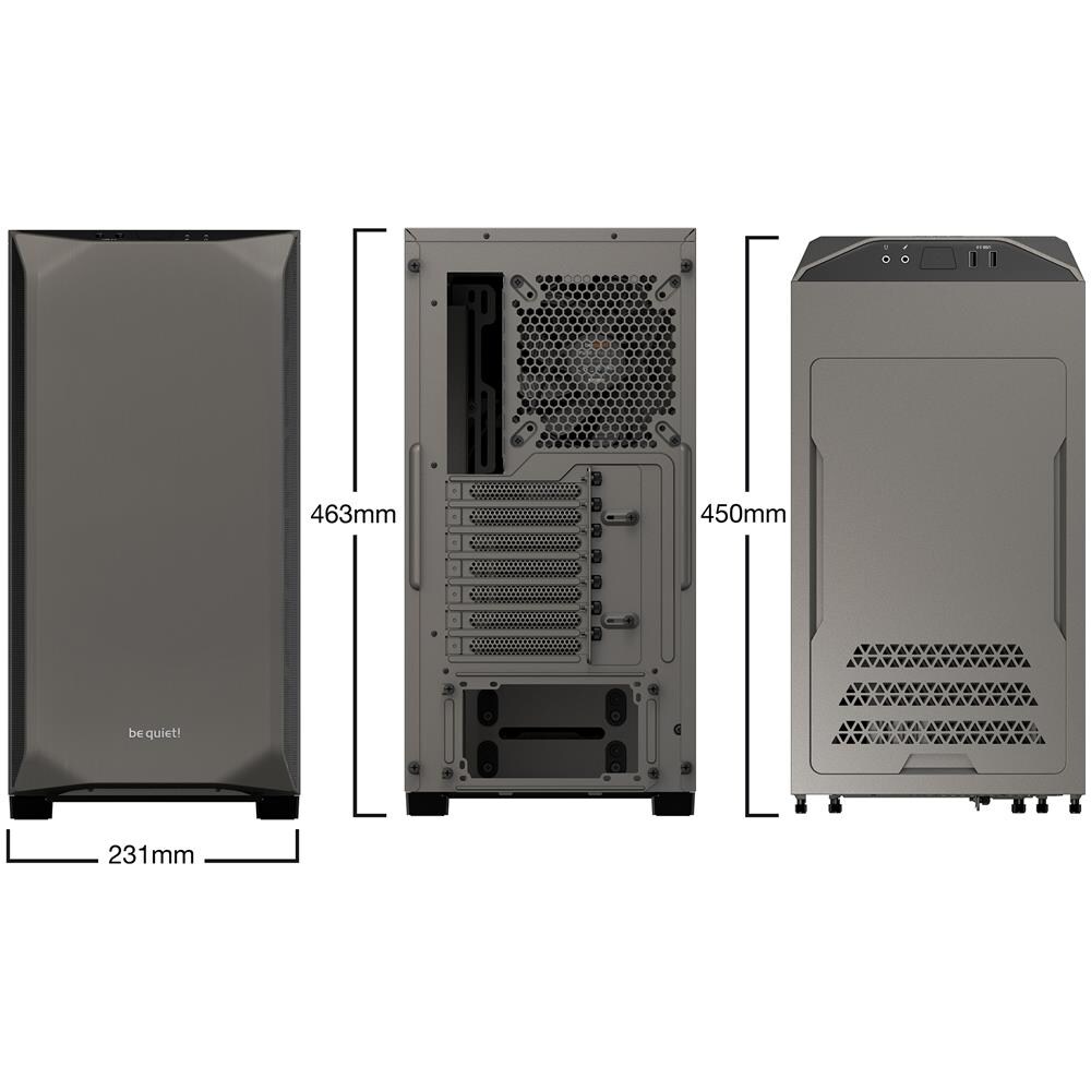 Case Pure Base 500 Tower ATX, Mini-ATX, Mini-ITX 2 Porte USB 3.2 Colore Grigio (Finestrato) - Foto 2