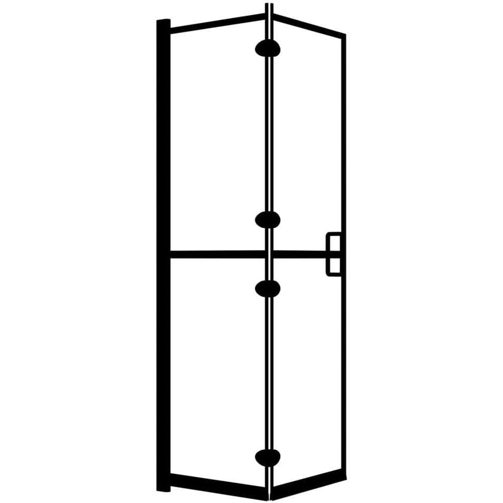 Pannello Doccia Pieghevole In Esg 80x140 Cm Nero - Foto 2