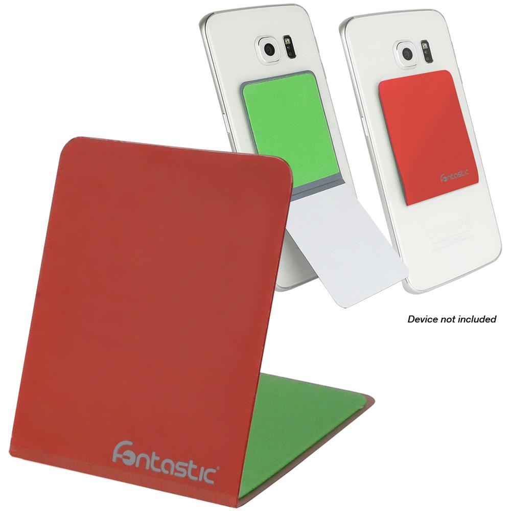 Supporto Smartphone Universale Adesivo Grip Phone Con Stand Rosso - Foto 1