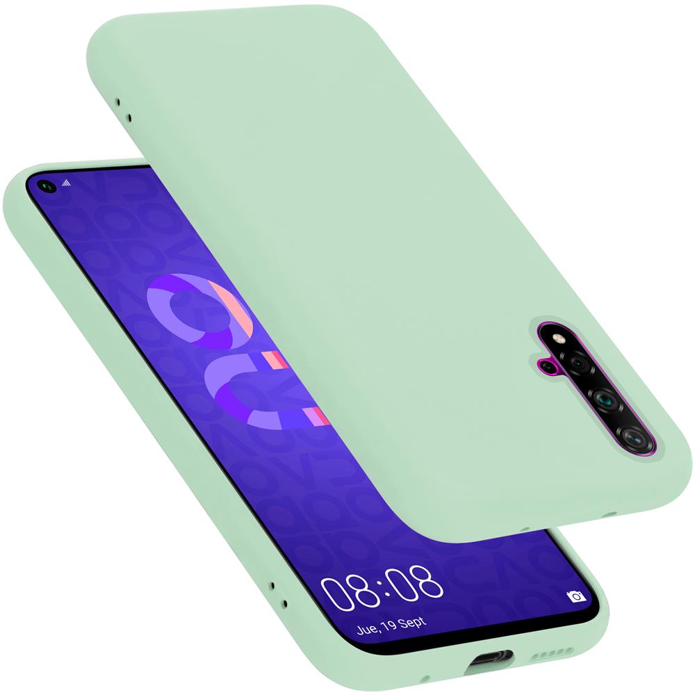 Custodia Compatibile Con Huawei Nova 5t / Honor 20 / Honor 20s In Liquid Verde Chiaro - Coperchio Protettivo In Silicone Tpu Flessibile - Foto 1