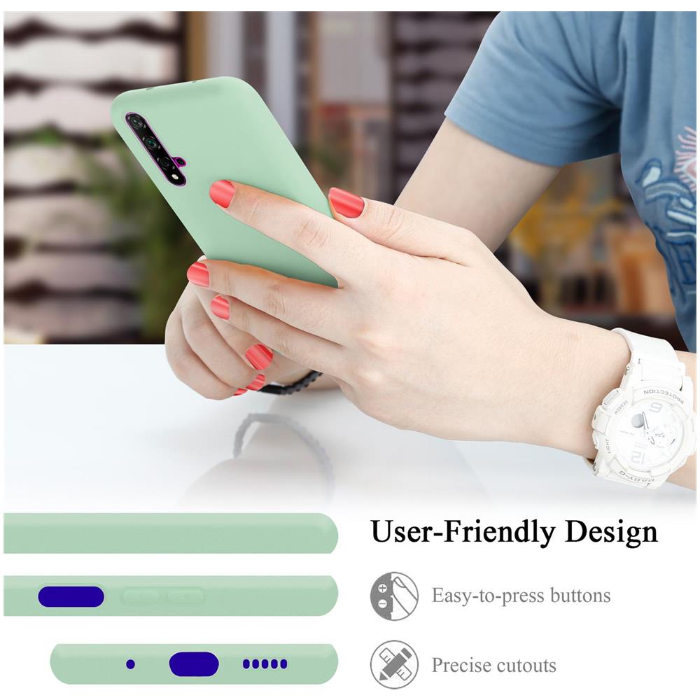 Custodia Compatibile Con Huawei Nova 5t / Honor 20 / Honor 20s In Liquid Verde Chiaro - Coperchio Protettivo In Silicone Tpu Flessibile - Foto 7