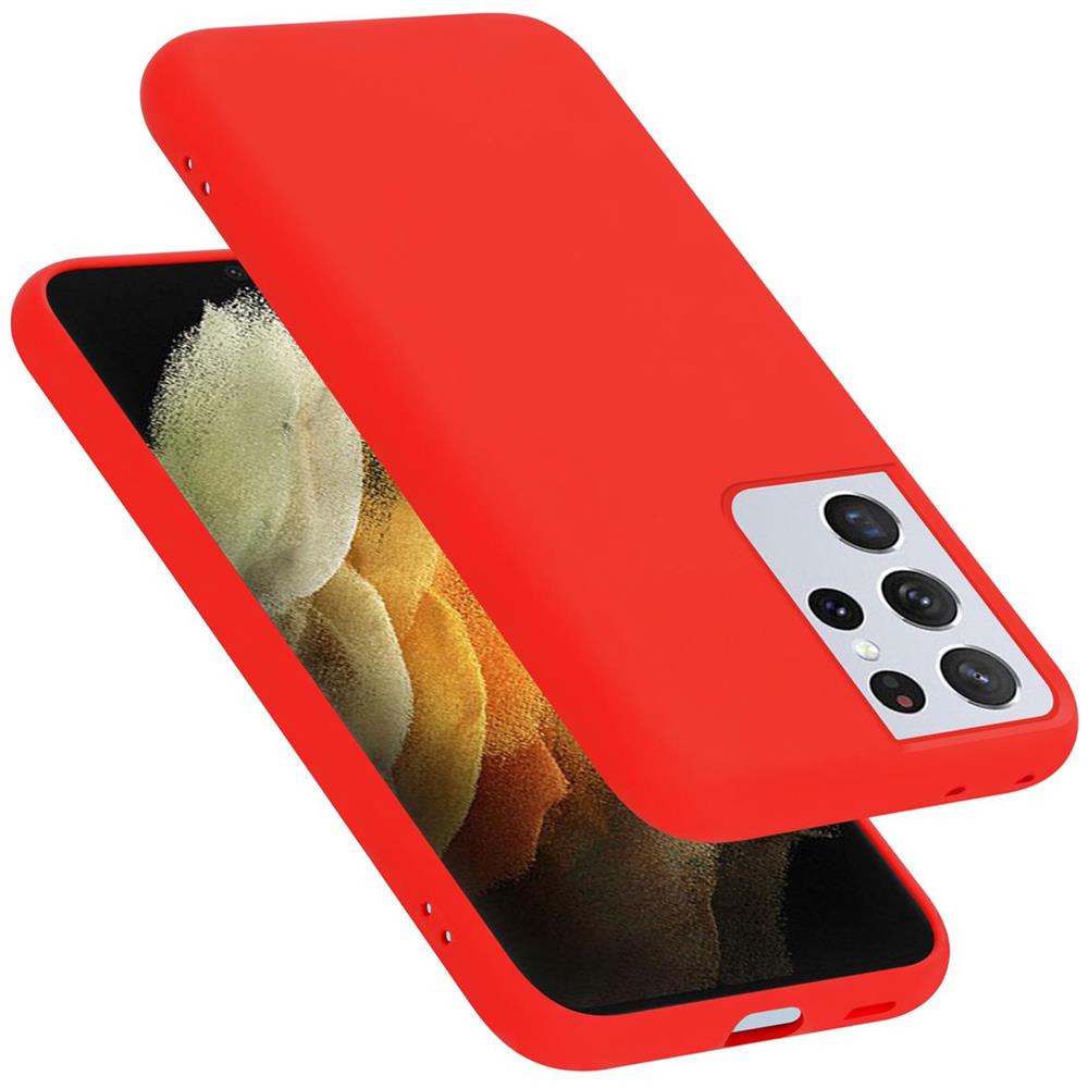 Custodia Compatibile Con Samsung Galaxy S21 Ultra In Liquid Rosso - Coperchio Protettivo In Silicone Tpu Flessibile - Foto 1