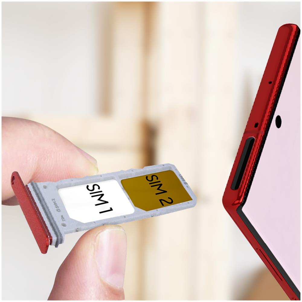 Carrellino Scheda Sim Per Samsung Galaxy Note 10 Compatibile Rosso - Foto 4