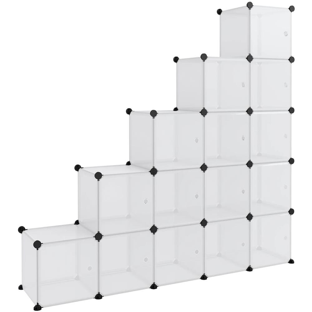 Organizzatore Portaoggetti Con 15 Cubi E Ante Trasparenti In Pp - Foto 2