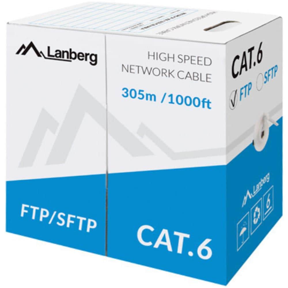 Bobina Di Lan Ftp Cat. 6 Rigido Cu Fluke Testato Cpr Grigio 305m - Foto 1