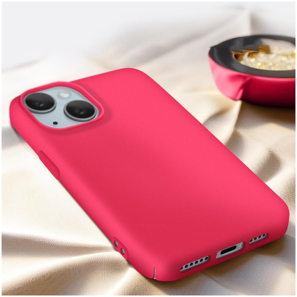 Cover Per Iphone 15 Silicone Premium Semi-rigido Opaca Soft-touch Fucsia - Foto 2