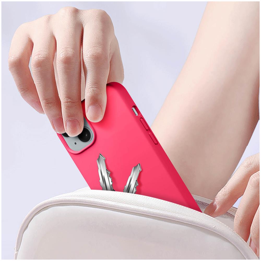 Cover Per Iphone 15 Silicone Premium Semi-rigido Opaca Soft-touch Fucsia - Foto 5