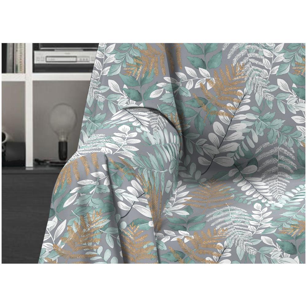 Telo Arredo Granfoulard Copritutto Salvadivano 100% Cotone Disegno Foglie Singolo Foglie - Foto 2