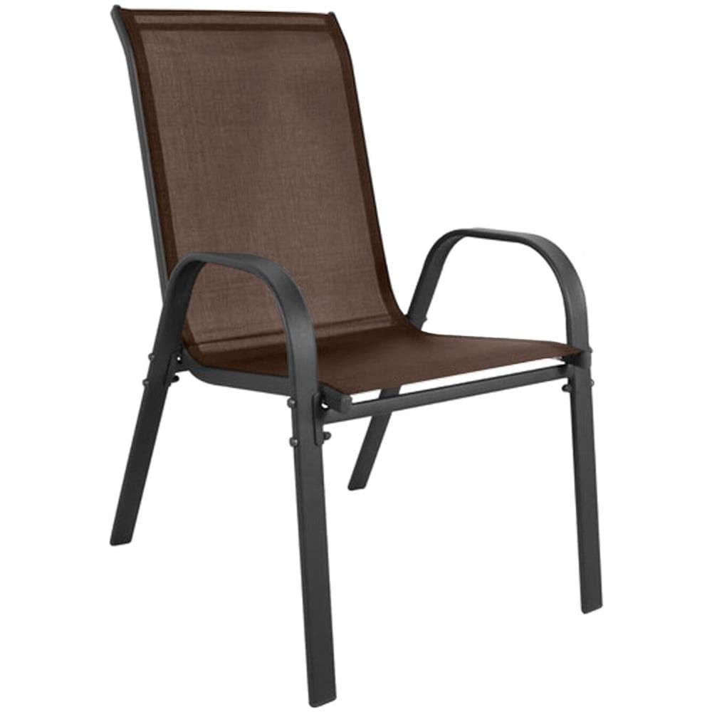 SOFIA Sedia da giardino moderna - Marrone x 2 - Foto 2