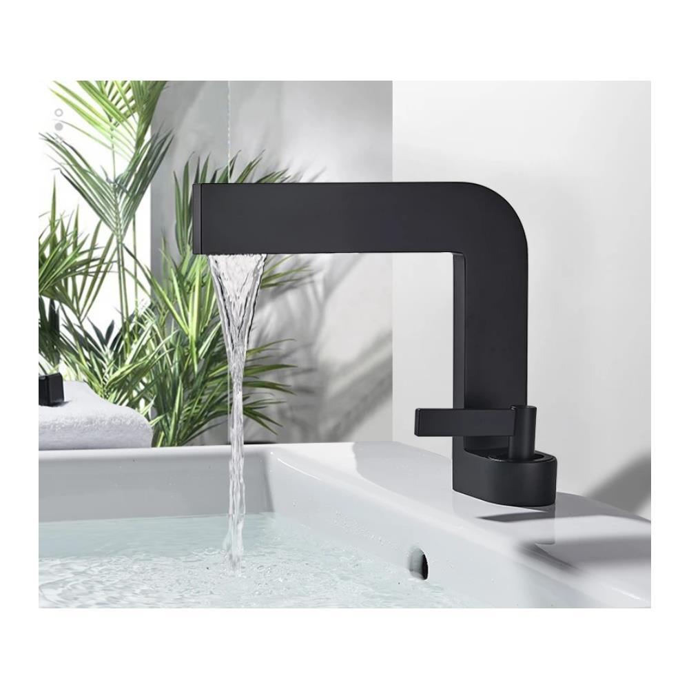Rubinetto per lavabo da bagno, Blackswan, tipo M24, modello nero opaco, misura 20 cm - Foto 2