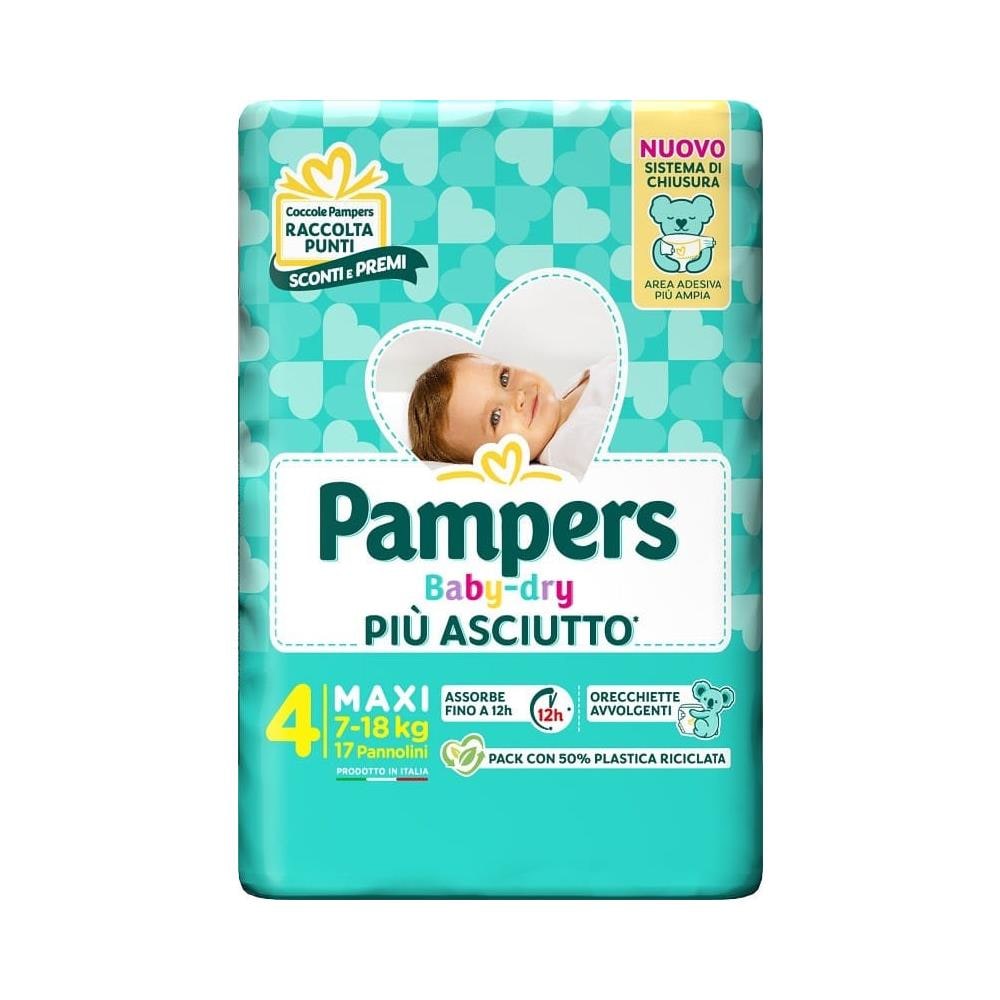 Pampers Baby Dry Pannolino Downcount Maxi 17 Pezzi - Foto 1