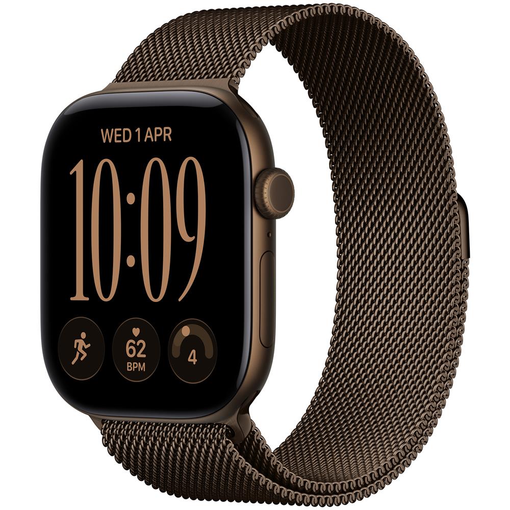 Watch Series 12 GPS + Cellular, cassa 46 mm in alluminio color bronzo scuro con loop in maglia milanese color bronzo scuro - M /L - Foto 1