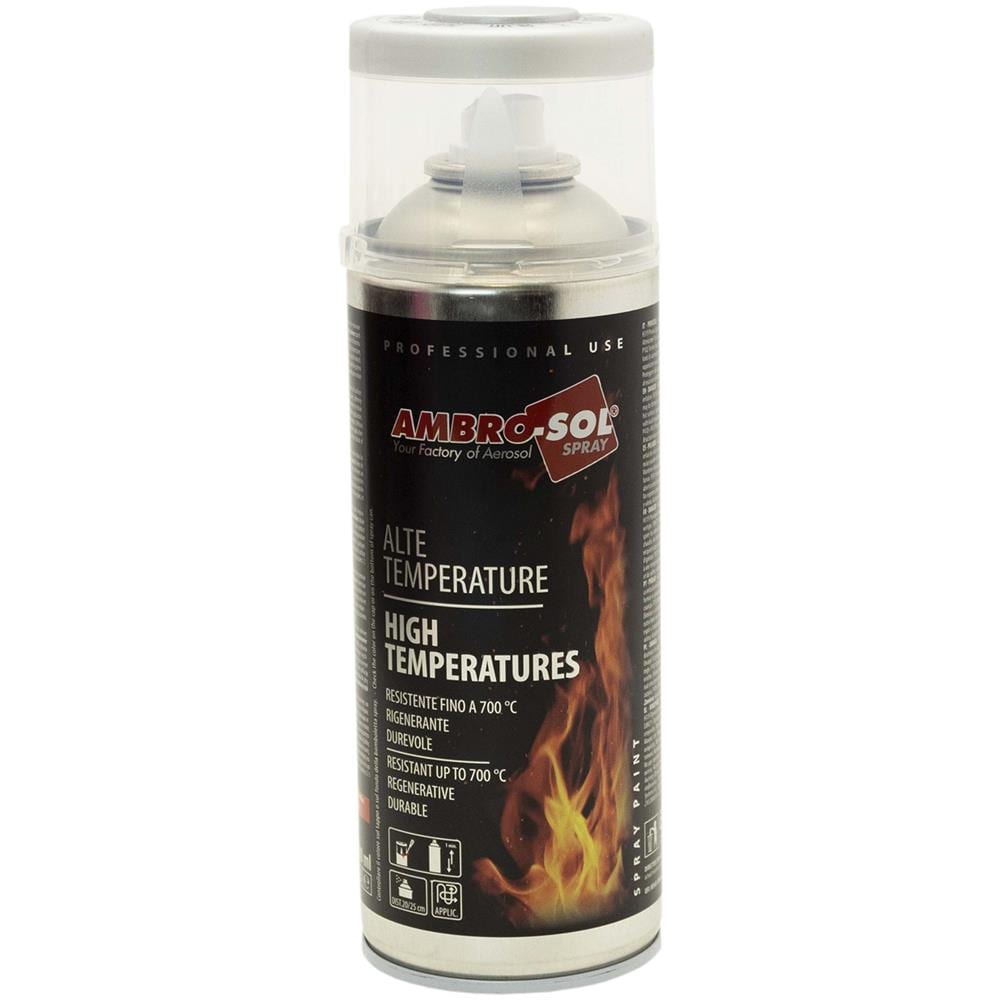 Vernice Spray Alte Temperature Alluminio Argento Bomboletta Smalto V400temp2 - Foto 3
