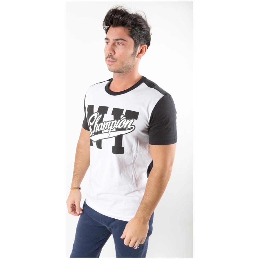 T-shirt Uomo Varsity Ny Bianco Nero L - Foto 2