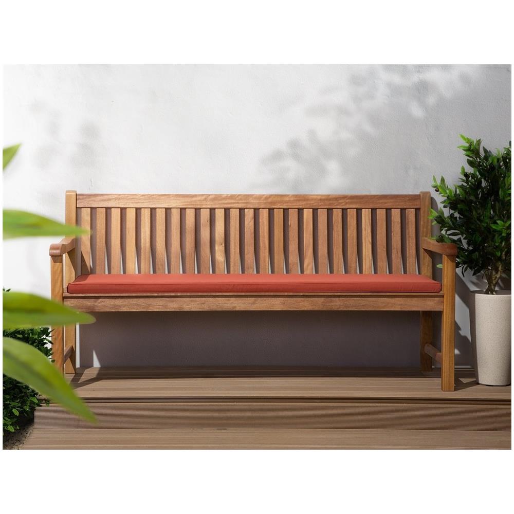 Panchina In Legno 180cm Con Cuscino Terracotta Java - Foto 2