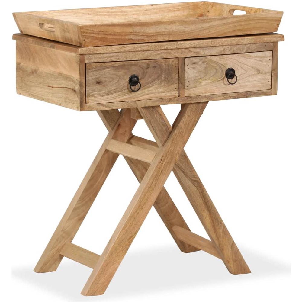 Tavolino Da Salotto In Legno Massello Di Mango 65x40x76 Cm - Foto 1
