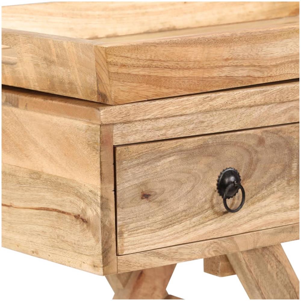 Tavolino Da Salotto In Legno Massello Di Mango 65x40x76 Cm - Foto 7