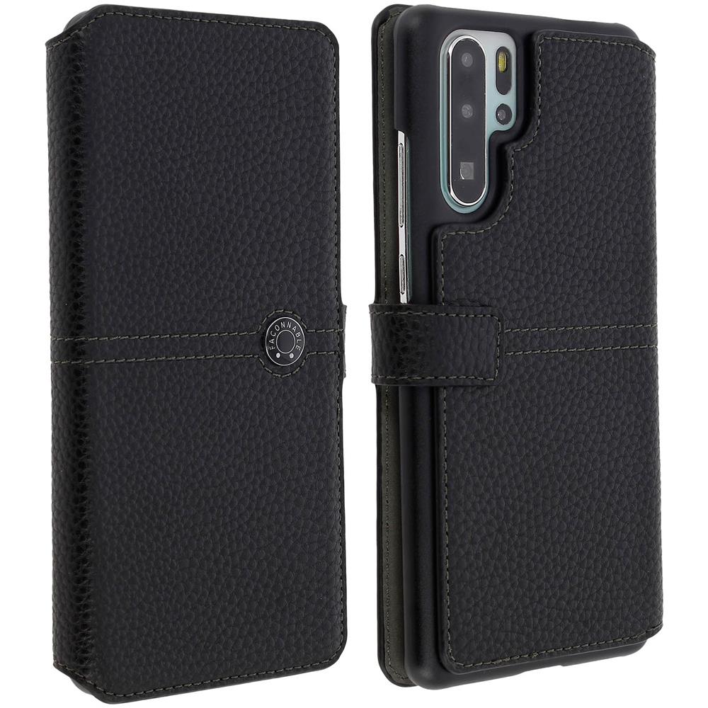 Custodia Huawei P30 Pro Portafoglio Similpelle Granulata Nero - Foto 1
