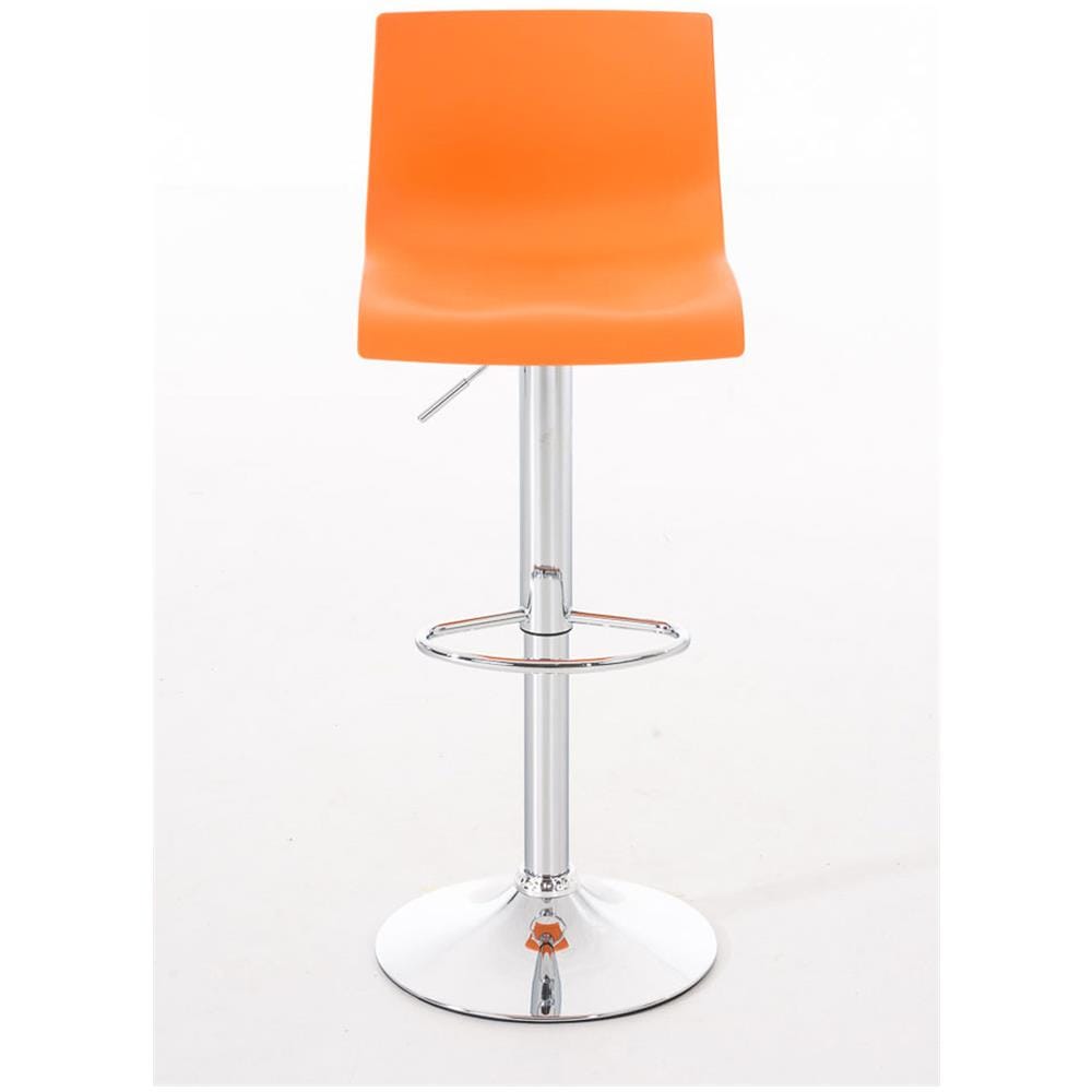2 Sgabelli Alti Hoover in Polipropilene - Set 2 Sgabelli Bar Design Regolabile 59-80 cm I Sedie Sgabello Girevole 360°con Schienale I Sgabelli Ergonomici Arancione - Foto 1
