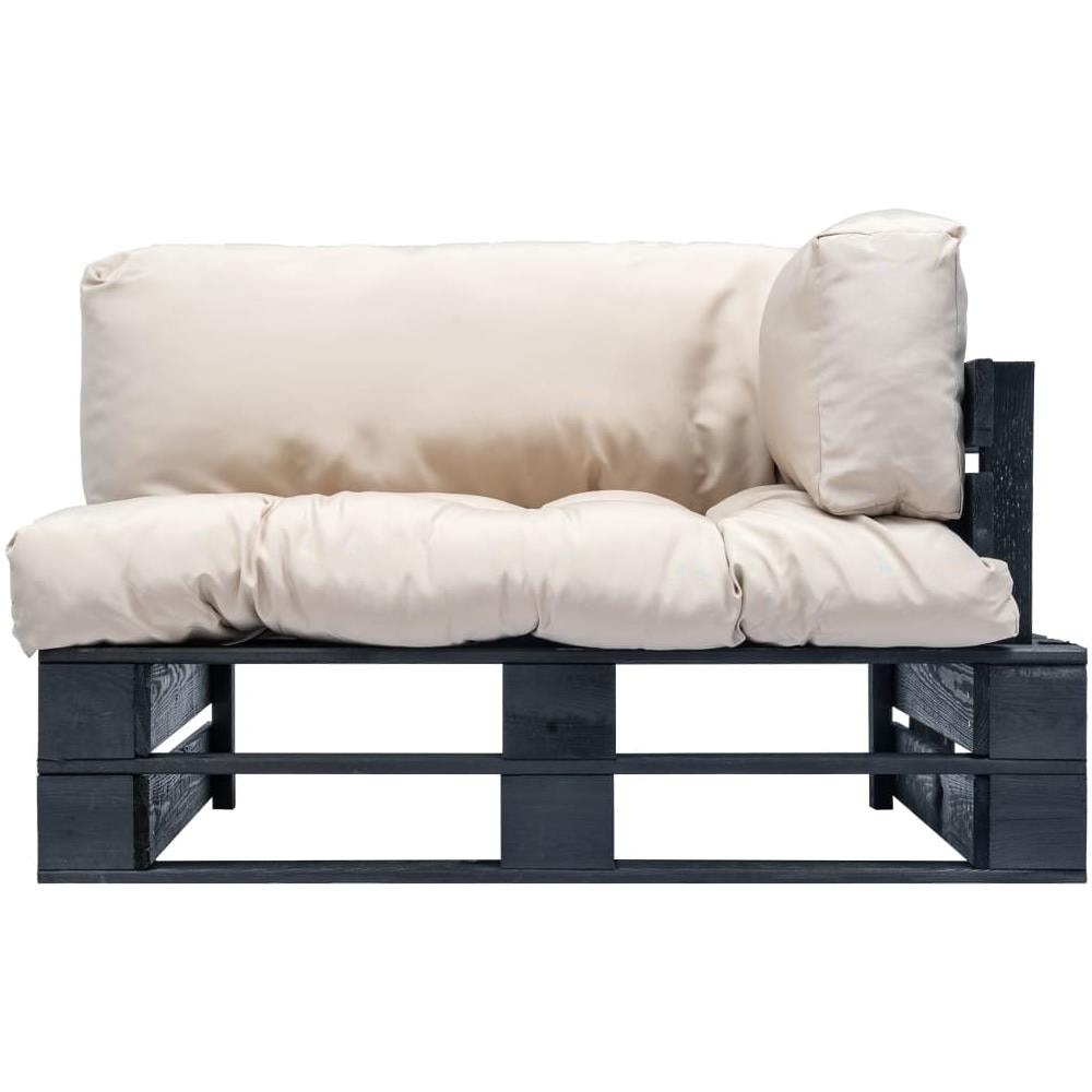 Divano Da Giardino A Pallet E Cuscini Sabbia Legno Di Pino - Foto 2