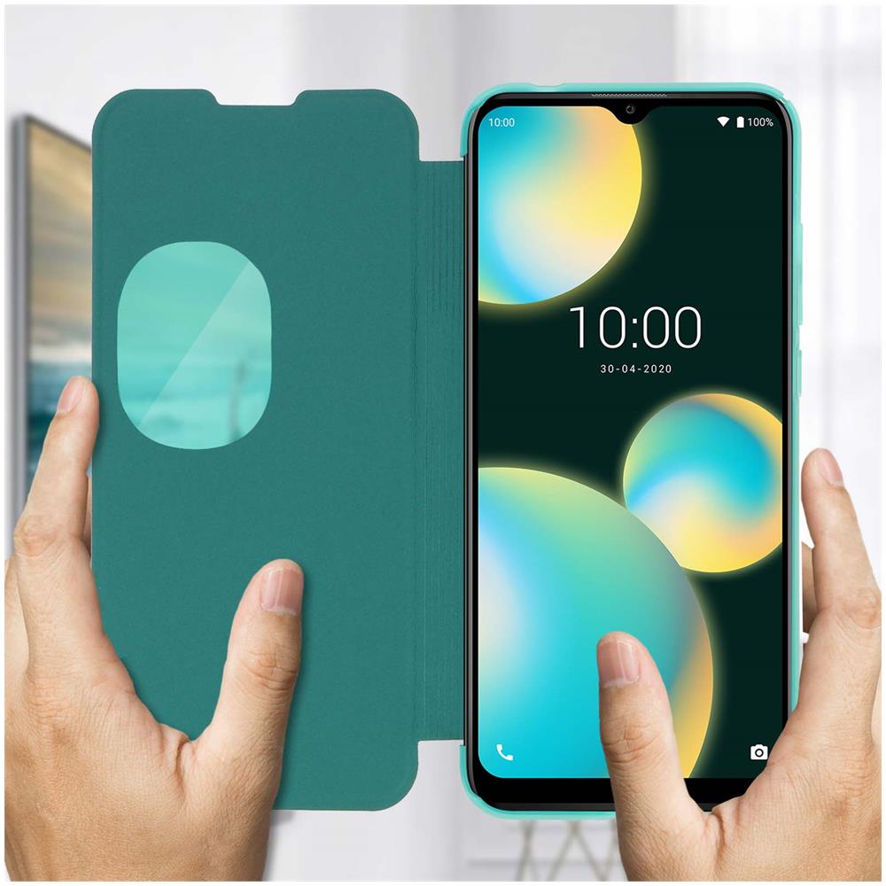 Custodia View 4 Lite Finestra Smart Funzione Stand Originale Verde - Foto 2