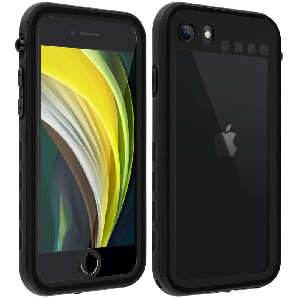 Cover Apple Iphone 7 / 8 / Se 2020 Waterproof 2m Con Vetrino Nero - Foto 1