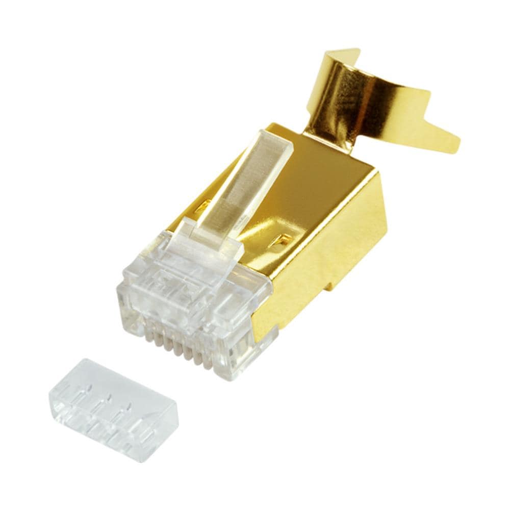 Plug Modulare Dorato Rj45 Cat. 8.1 / cat. 6a 10pz - Foto 1