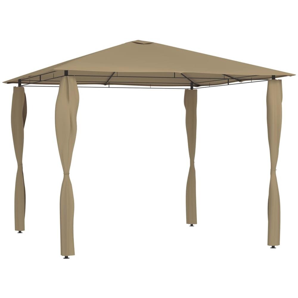 Gazebo Con Pareti Laterali 3x3x2,6 M Grigio Talpa 160 G / m? - Foto 1
