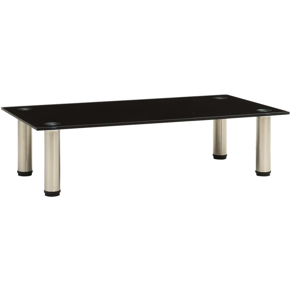 322761 TV Stand Black 60x35x17 cm Tempered Glass - Foto 1