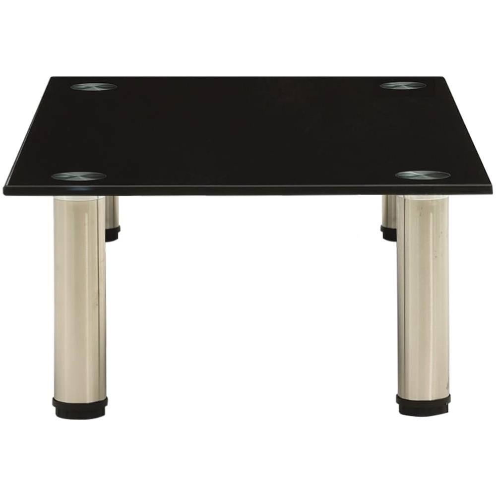 322761 TV Stand Black 60x35x17 cm Tempered Glass - Foto 5