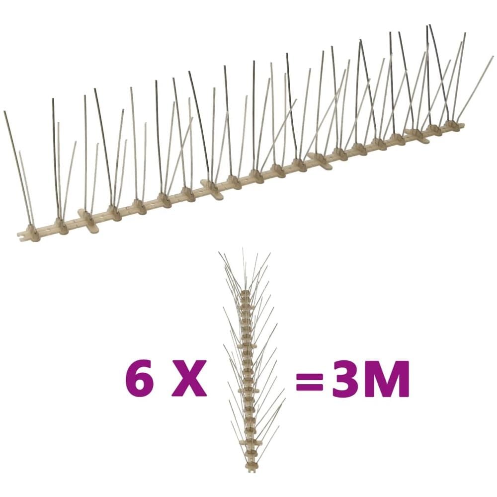 Set Dissuasori per Uccelli e Piccioni 6 pz 5 File 3 m - Foto 1