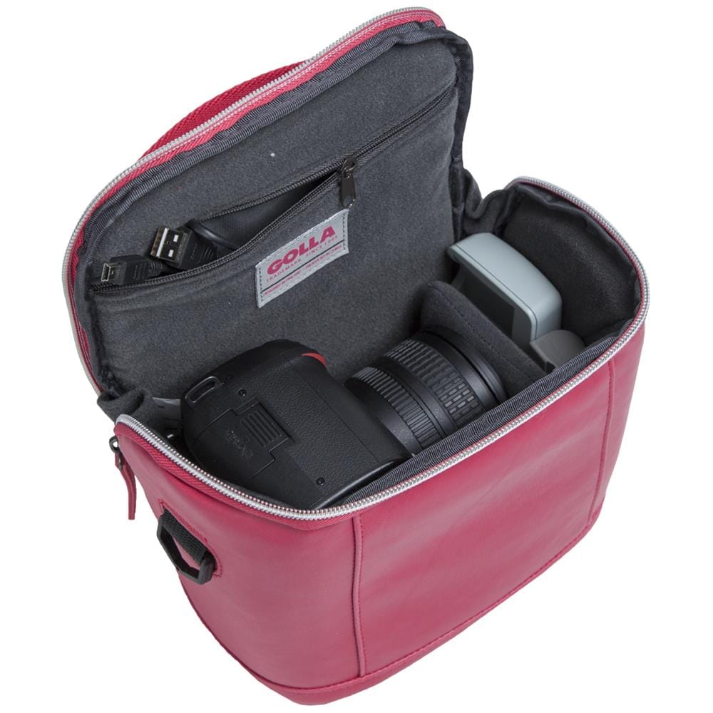 Tracolla per Fotocamera Digitale in Poliestere Rosa G1567 - Foto 1