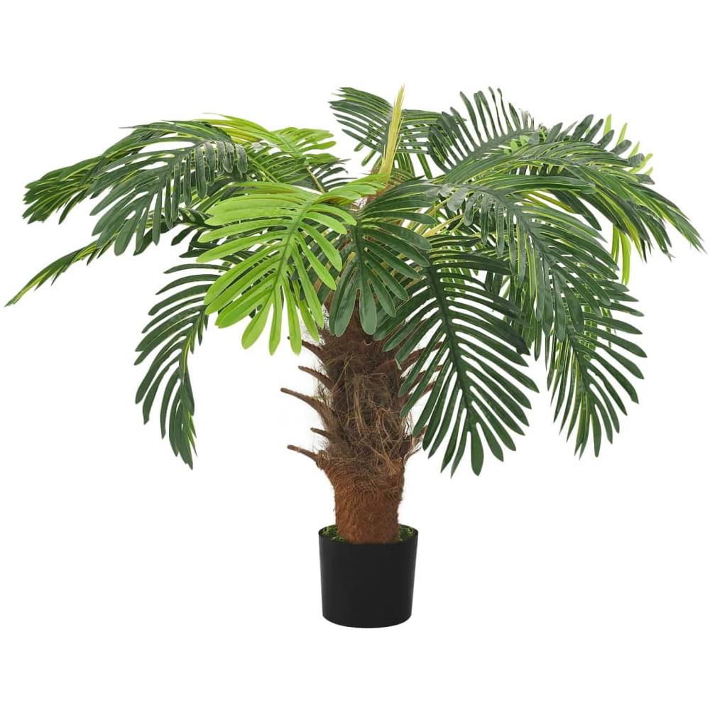 Palma Cycas Artificiale Con Vaso 90 Cm Verde - Foto 2