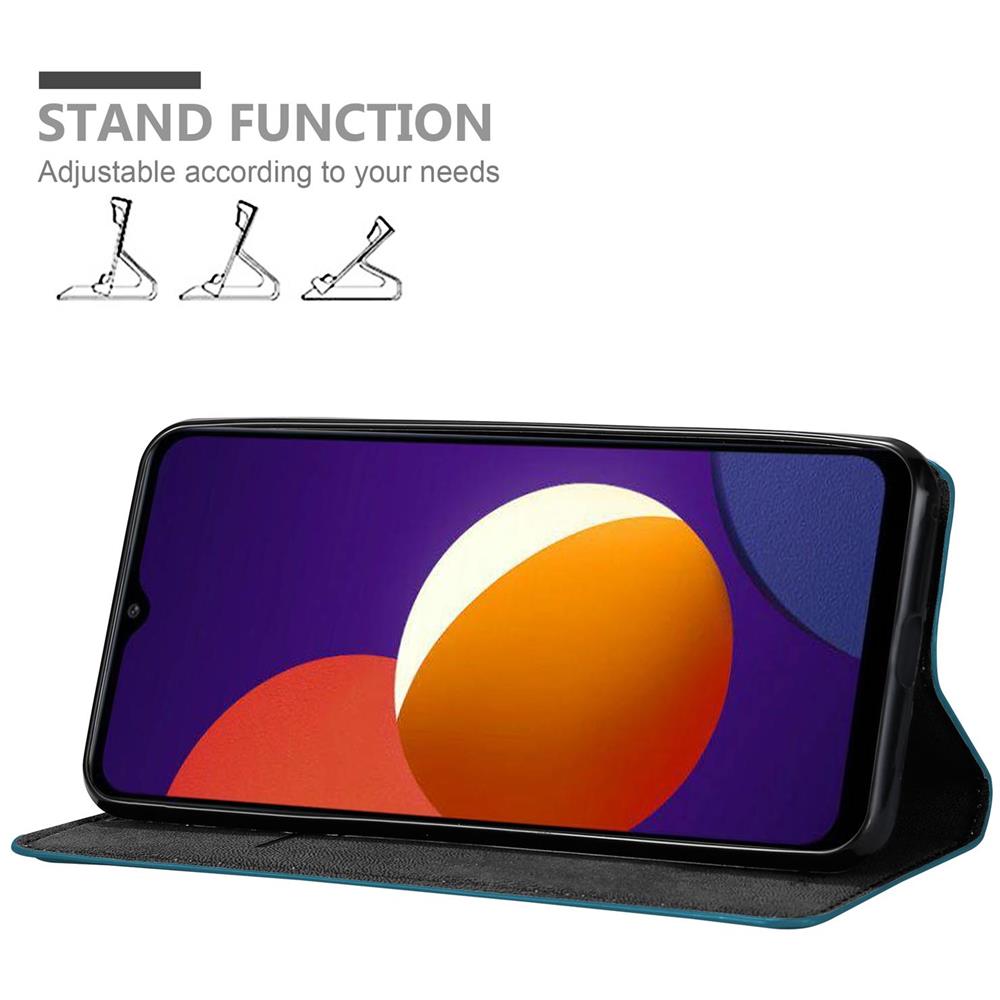 Custodia Compatibile Con Samsung Galaxy A12 / M12 In Turchese Petrolio - Coperchio Protettiva Con Chiusura Magnetica, Funzione Stand E Tasca Per Le Carte - Foto 2