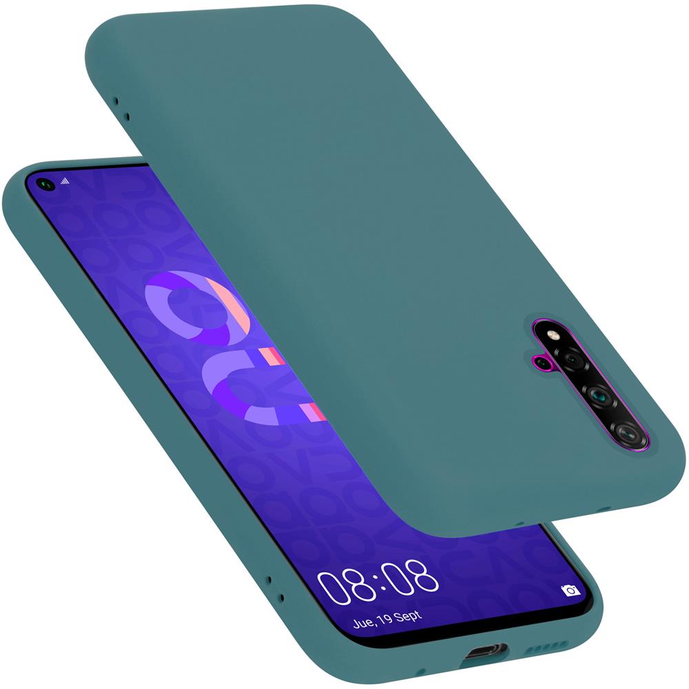 Custodia Compatibile Con Huawei Nova 5t / Honor 20 / Honor 20s In Liquid Verde - Coperchio Protettivo In Silicone Tpu Flessibile - Foto 1