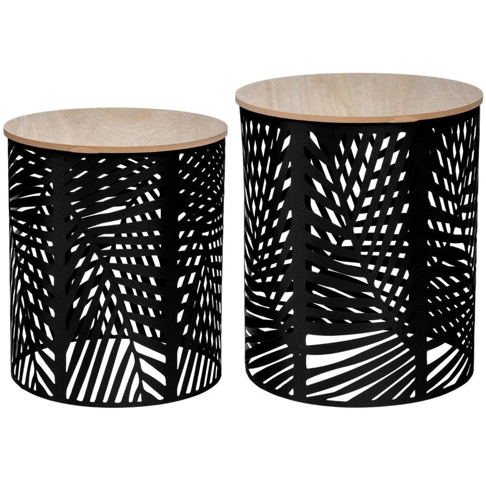 Set Di Tavolini, Motivo Foglia, 2 Pezzi - Foto 1