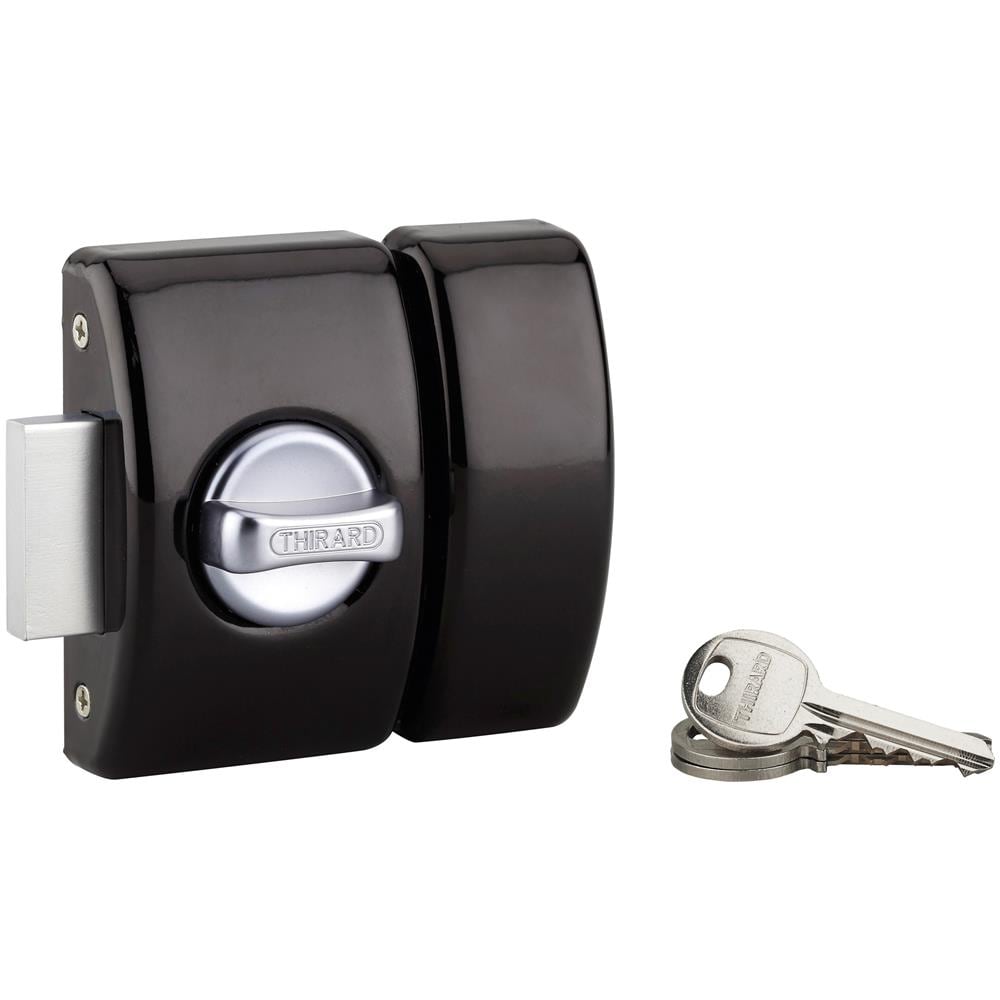 Serratura A Chiavistello Design 5 Per Porta D'ingresso, Cilindro 40mm, Acciaio, 3 Chiavi, Nero - Thirard - Foto 1
