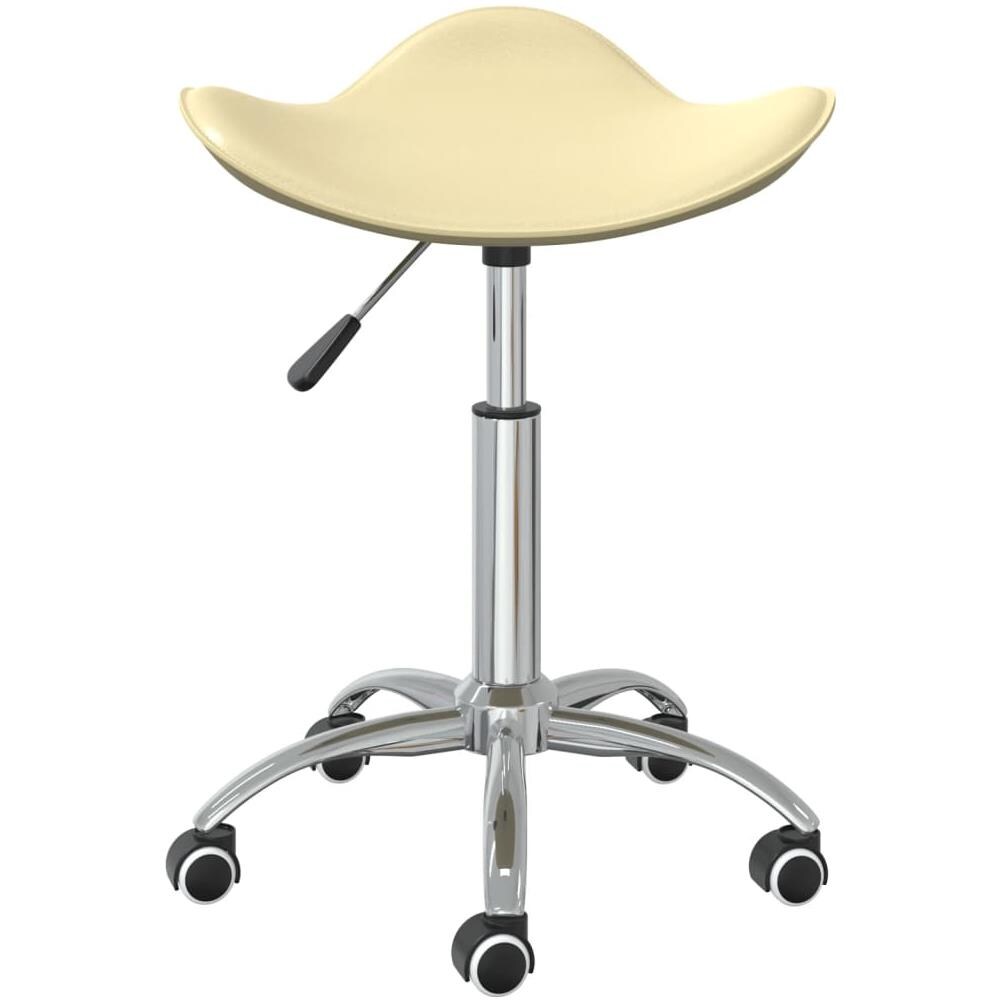 Sedia Da Ufficio Crema In Similpelle - Foto 3