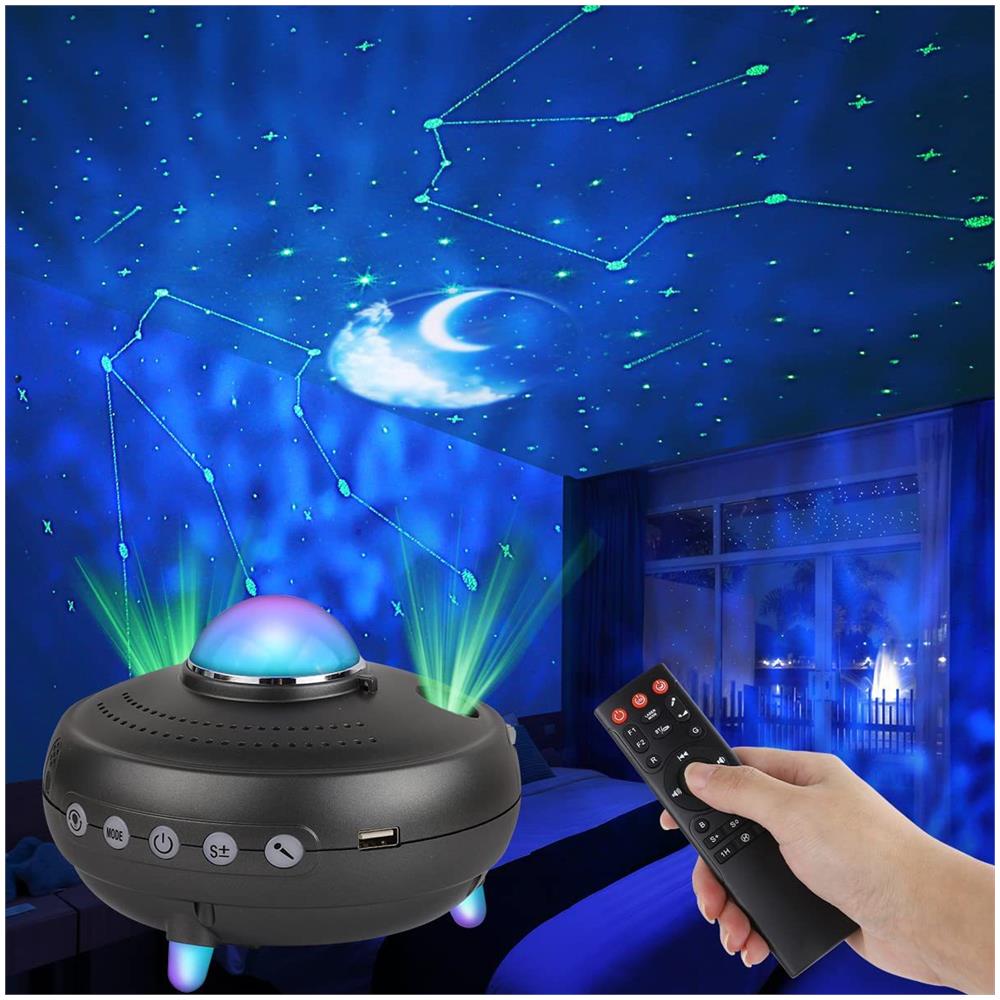 12 Proiettore Constellation 5 Planet Night Light Black - Foto 2